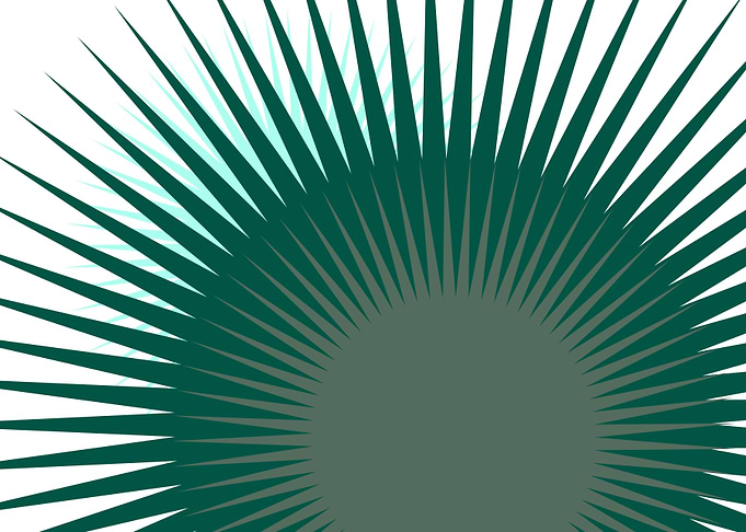 Abstract Green Sunburst Pattern - Hypnotic Geometric Art