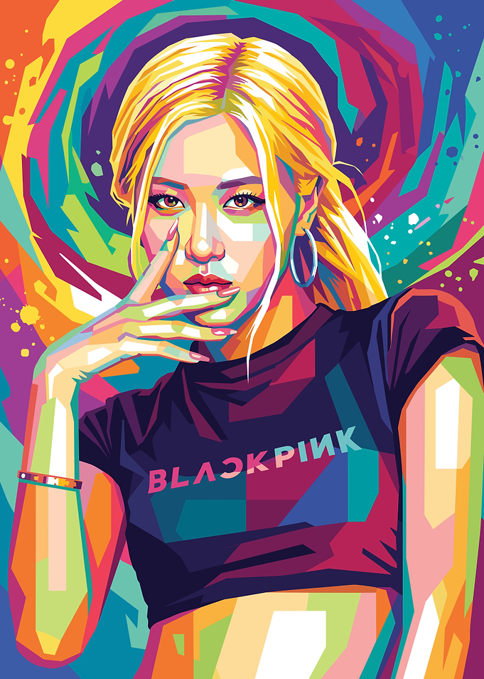Rosé Blackpink Pop Art Portrait
