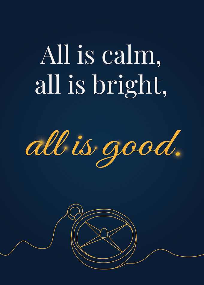 Inspirational Quote with Compass Illustration