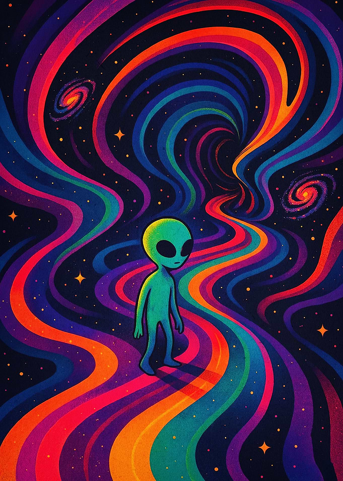 Alien Cosmic Trippy Space Art