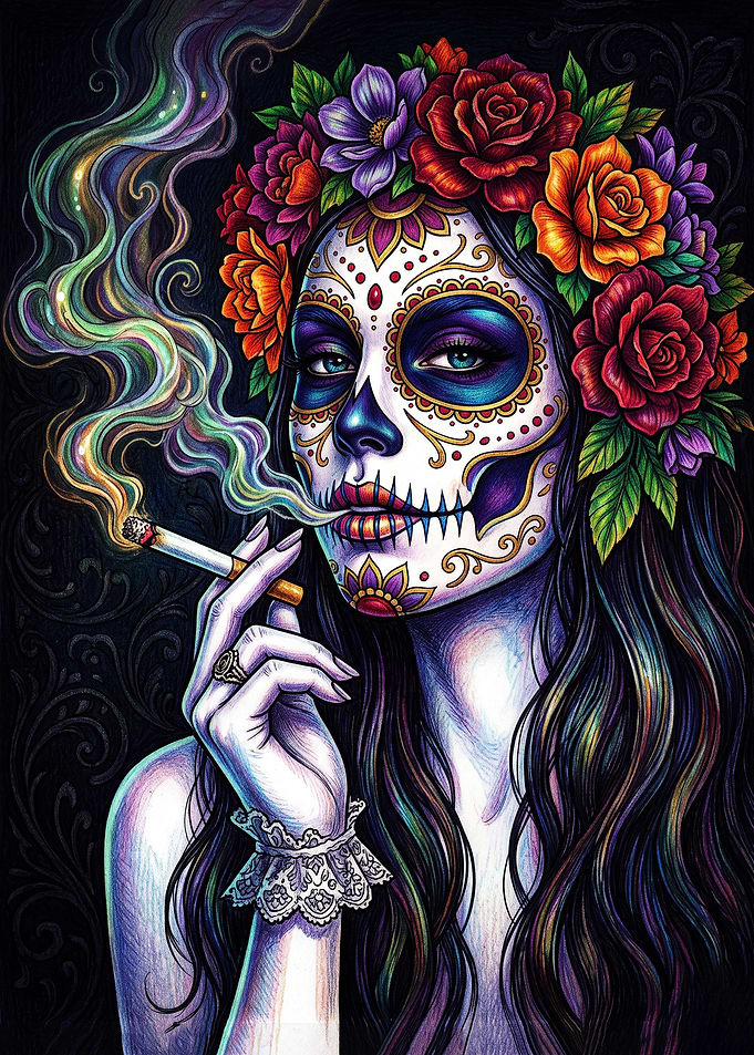 Day of the Dead Sugar Skull Woman