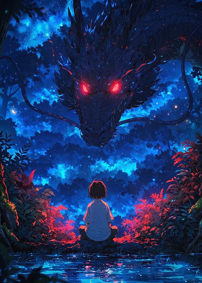 Dragon Forest Anime Fantasy Art