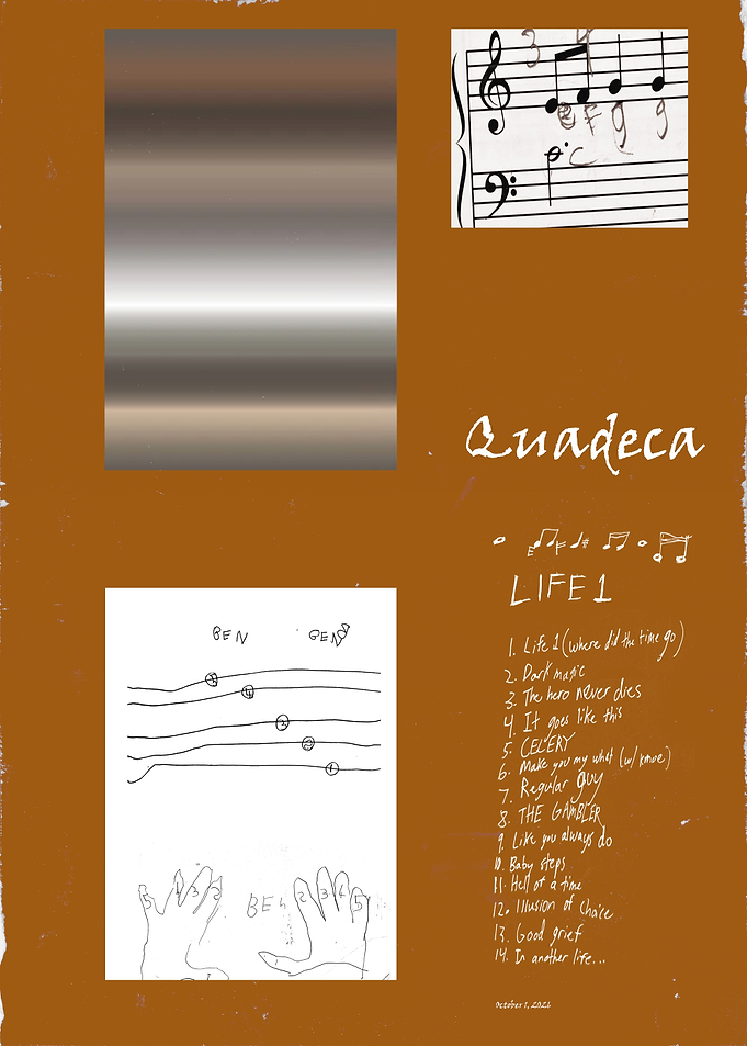 Quadeca LIFE1 Album Tracklist Poster