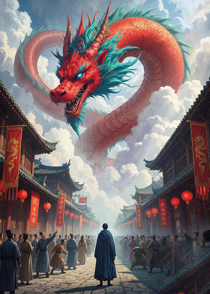 Red Dragon Myth Fantasy Art