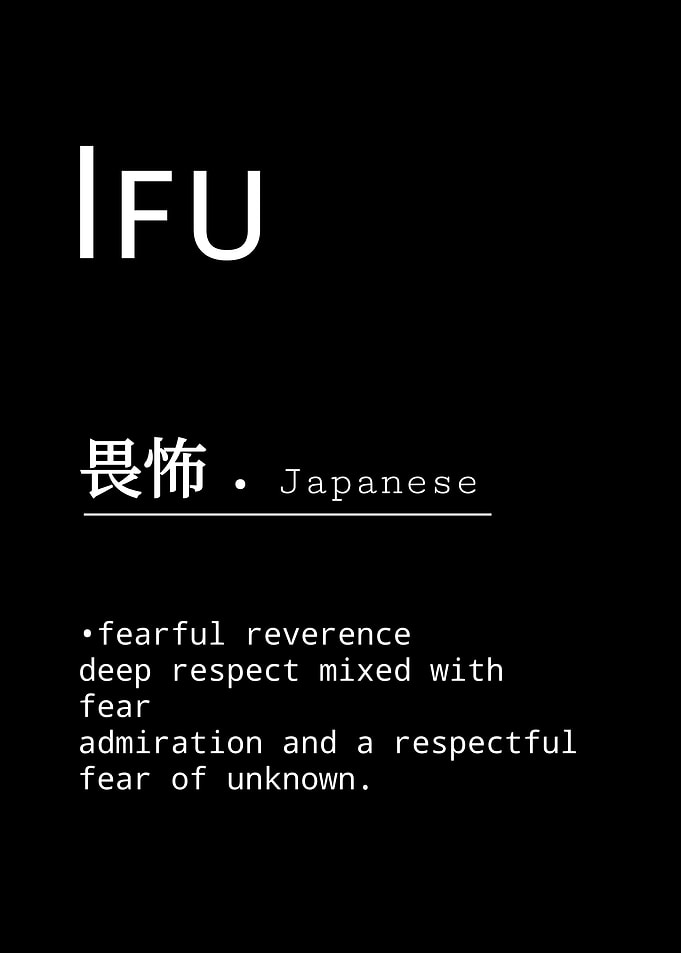 Ifu Japanese Definition Poster