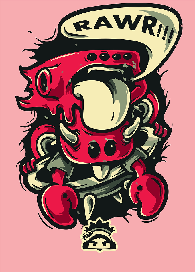 Rawr Monster Cartoon Graphic