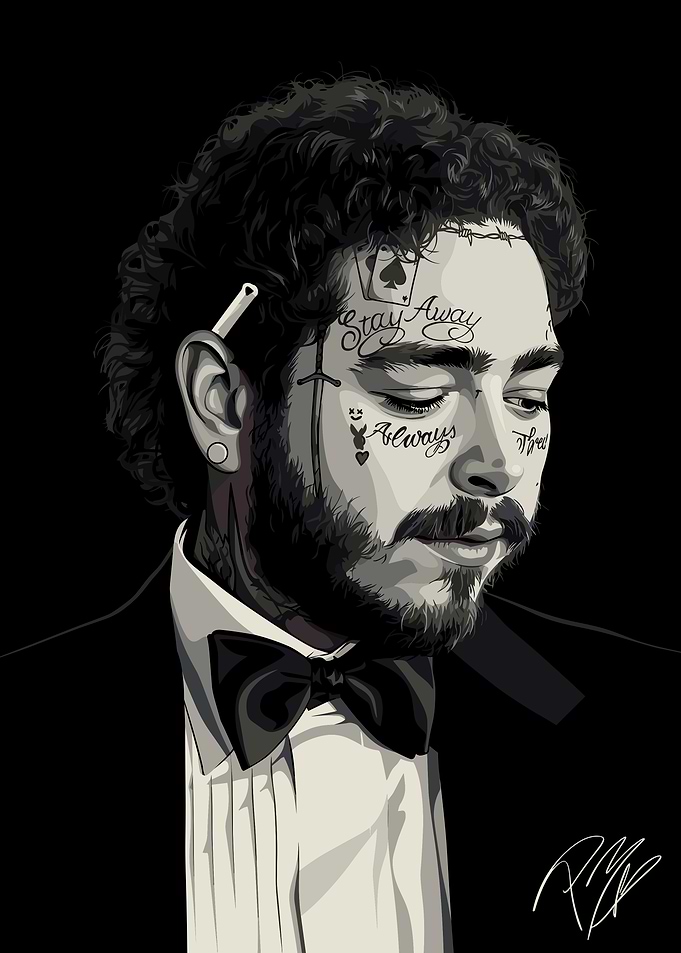 Post Malone Digital Portrait