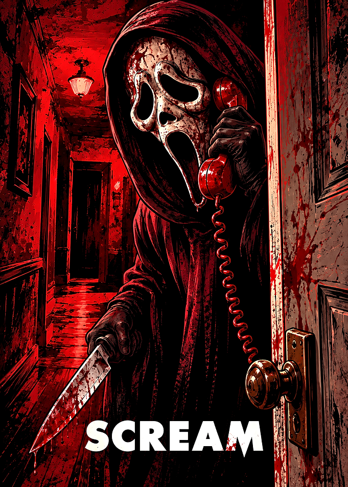 Ghostface Scream Horror Movie Poster