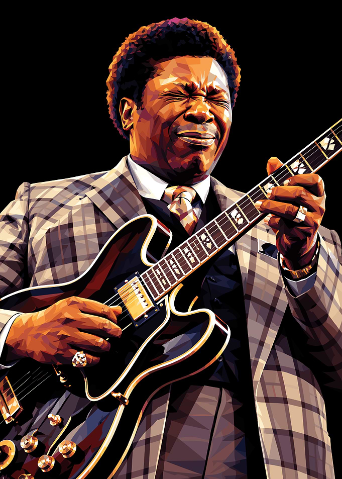 B.B. King Playing Electric Guitar