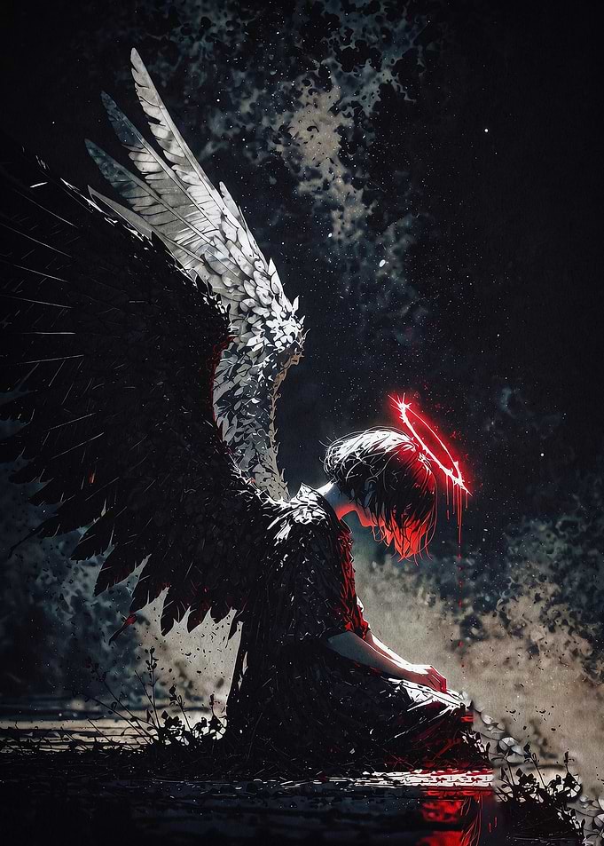 Fallen Angel Wings Dark Art