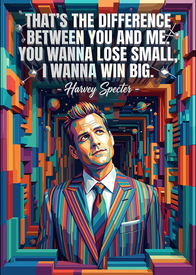Harvey Specter Inspirational Quote Poster