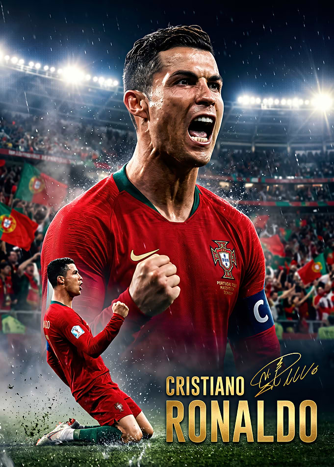 Cristiano Ronaldo Portugal Soccer Poster