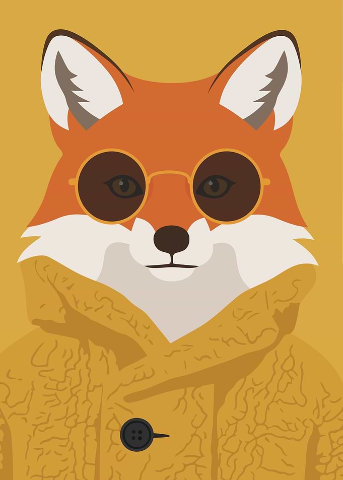Stylish Fox in Yellow Coat