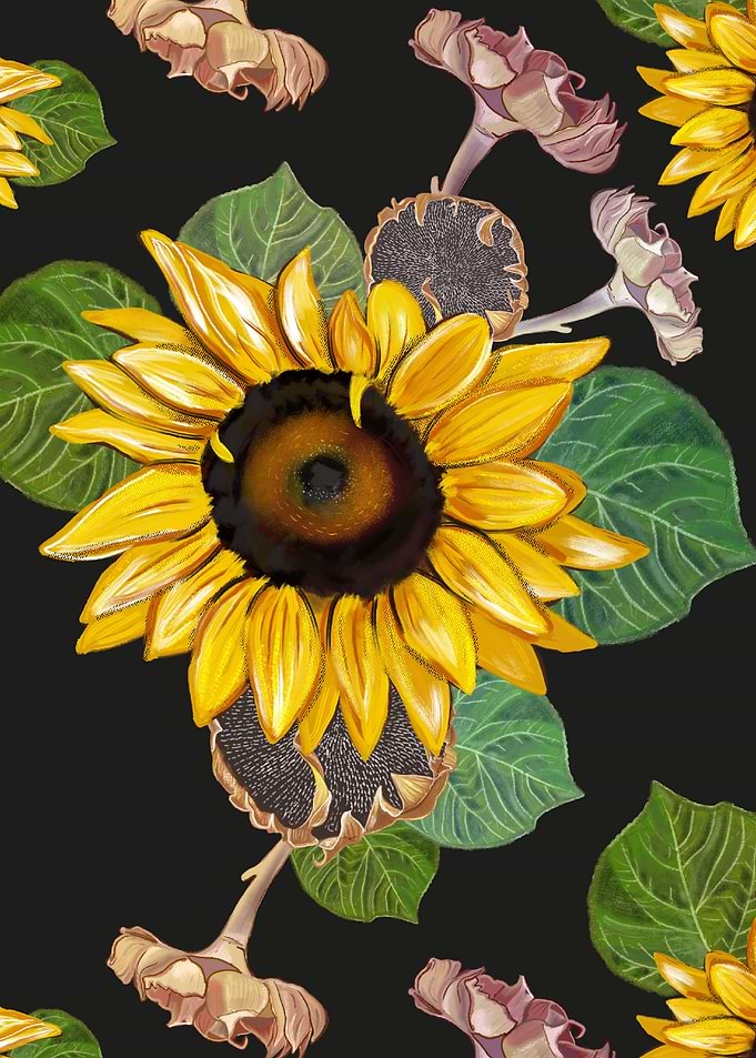 Vibrant Sunflower Floral Pattern