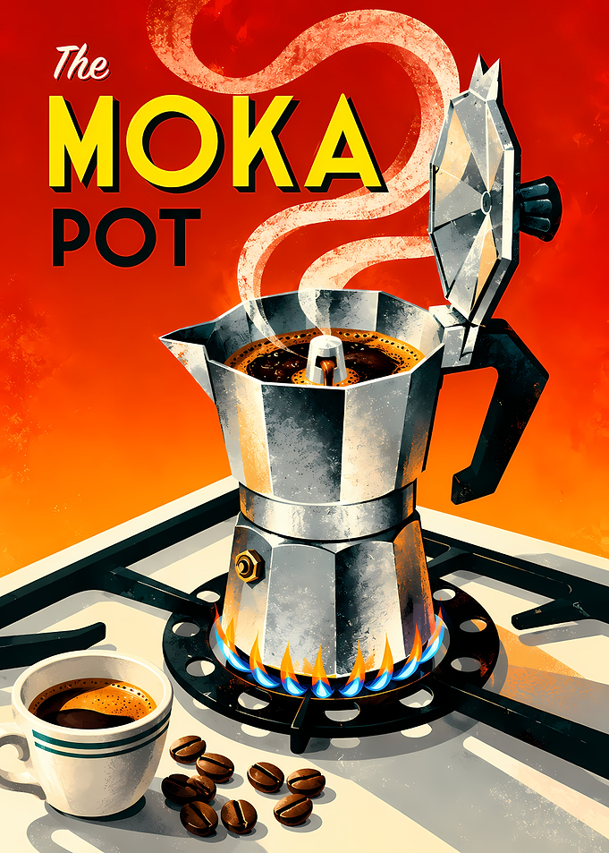 The Moka Pot Coffee Poster