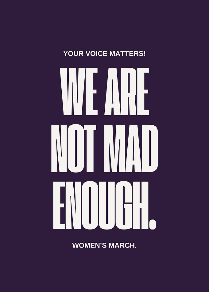 Women's March Inspirational Text Poster