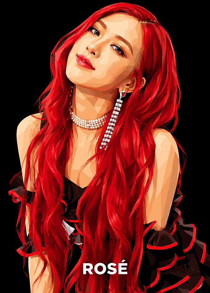 Rosé Blackpink Vector Art Portrait