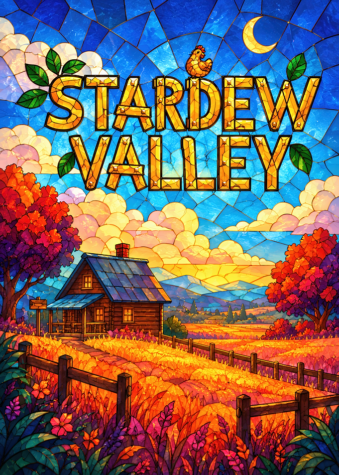 Stardew Valley Stained Glass Art
