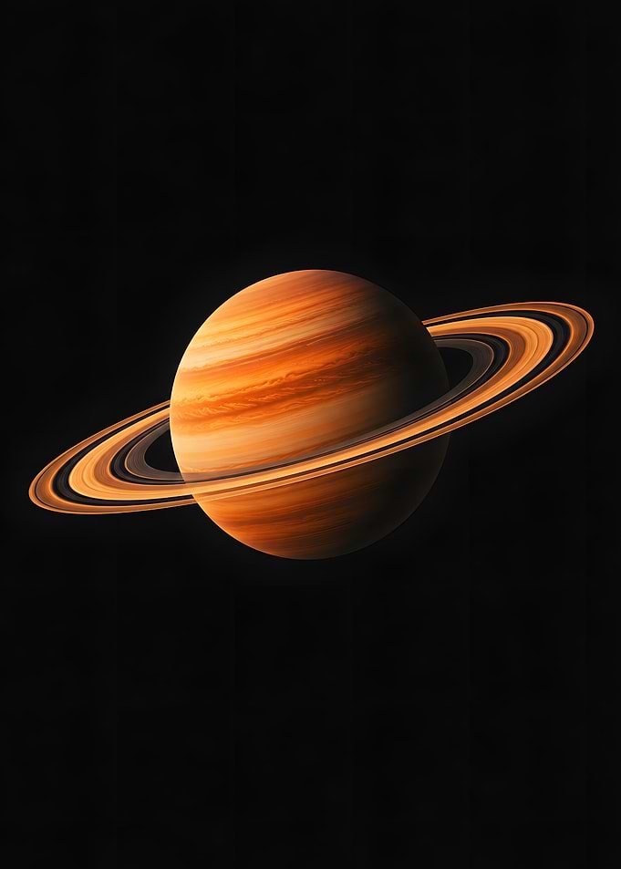 Ringed Giant Gas Planet Orbit