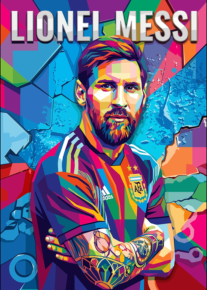 Lionel Messi Pop Art Portrait