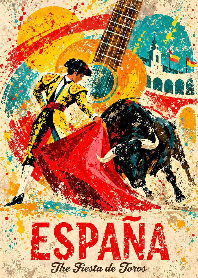 Vintage Spain Bullfighting Poster