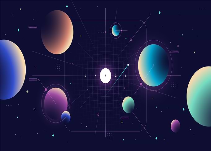 Abstract Futuristic Space