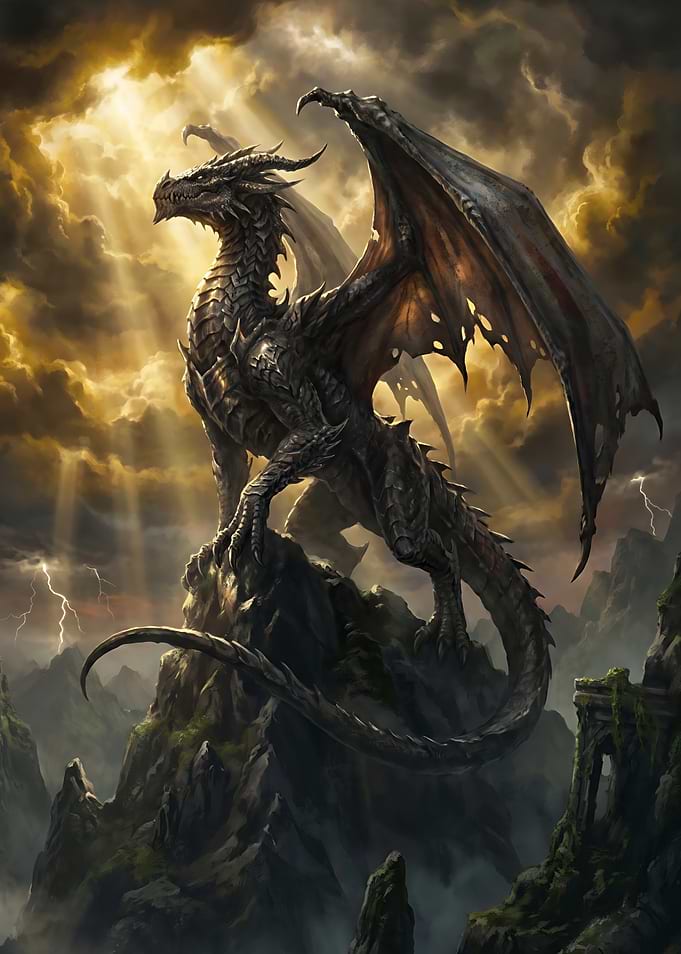 Majestic Black Dragon