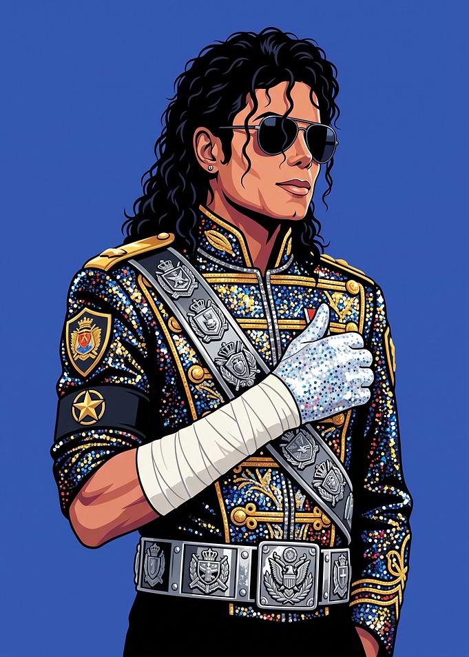 Michael Jackson Military Style Portrait