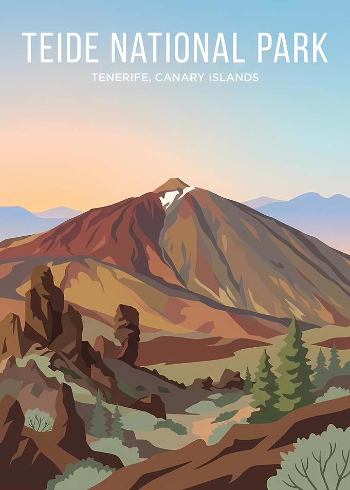 Teide National Park Travel Poster