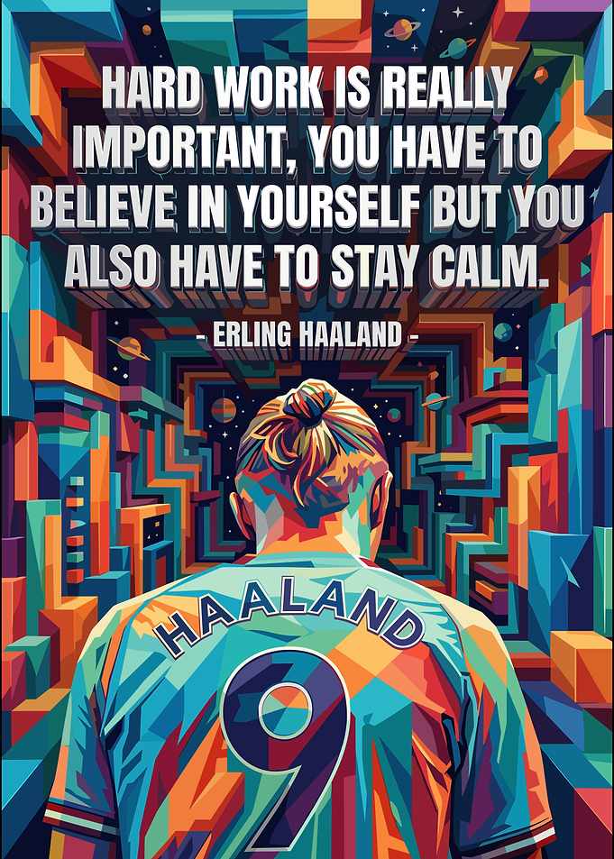 Erling Haaland Inspirational Pop Art Poster