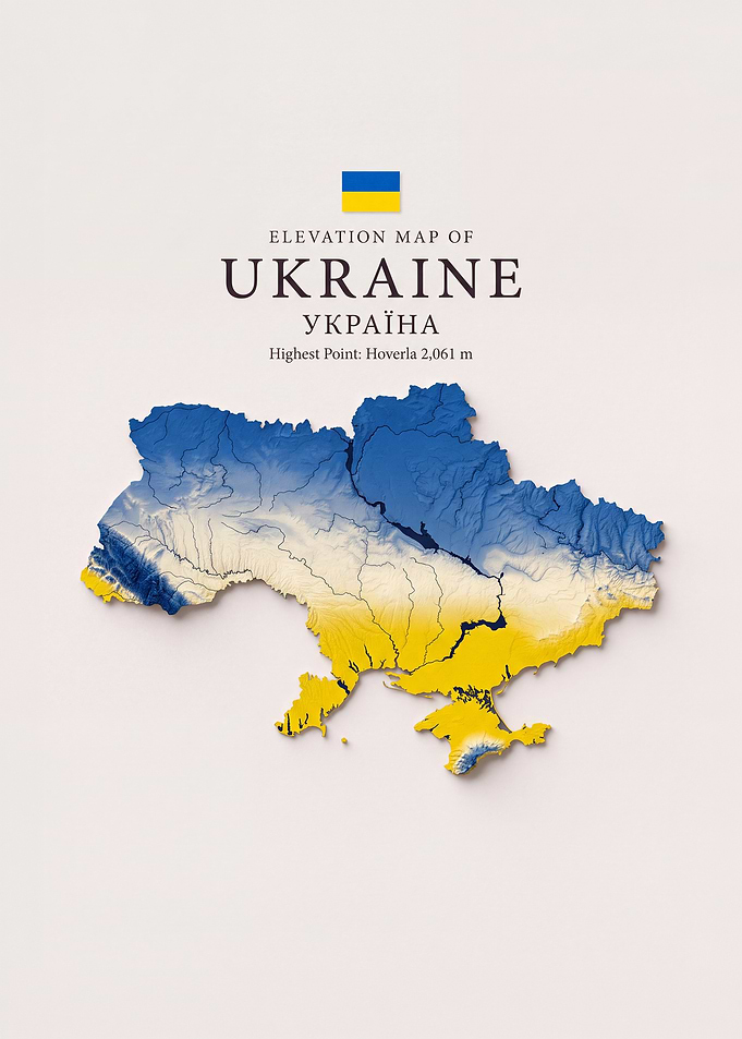Elevation Map of Ukraine