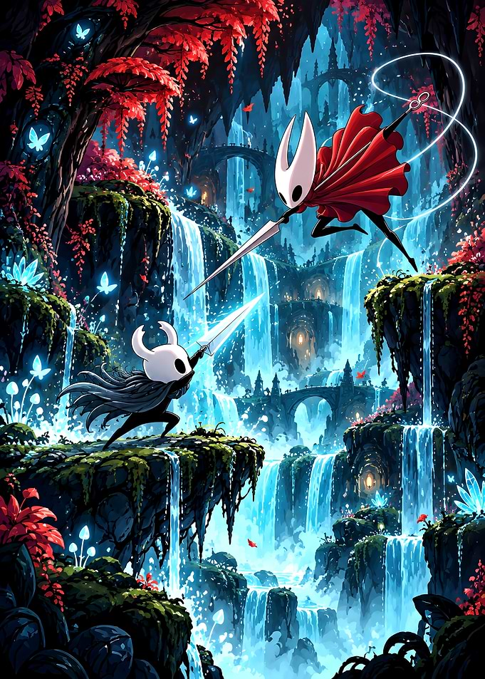 Hollow Knight and Hornet Duel