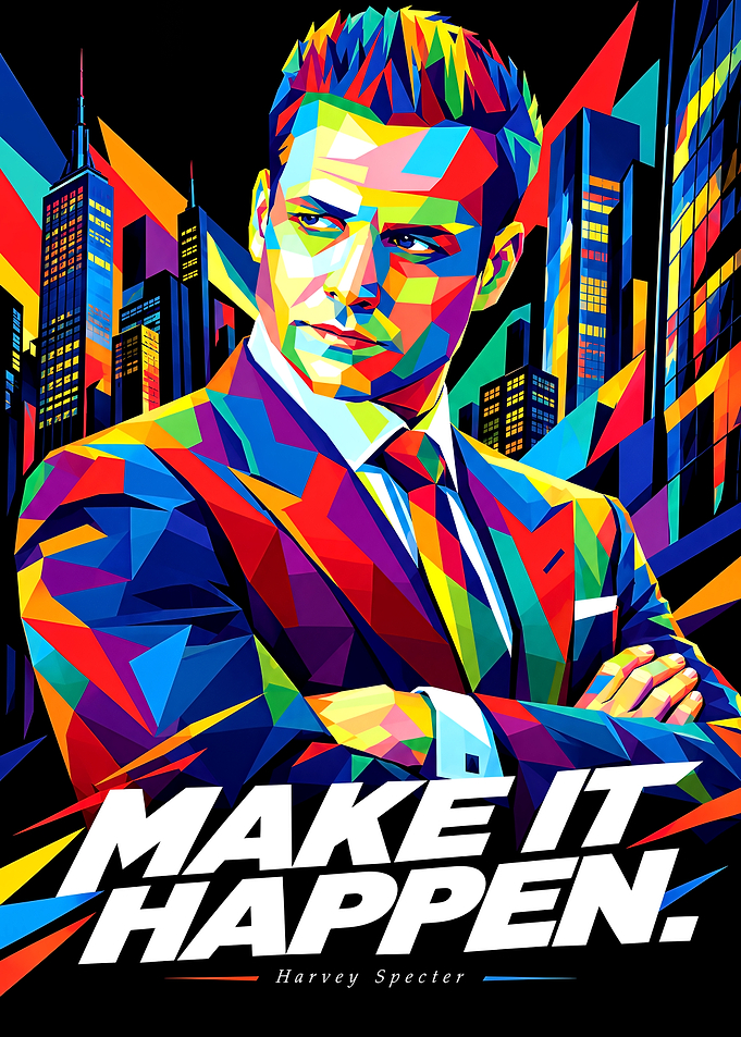 Harvey Specter Pop Art Poster