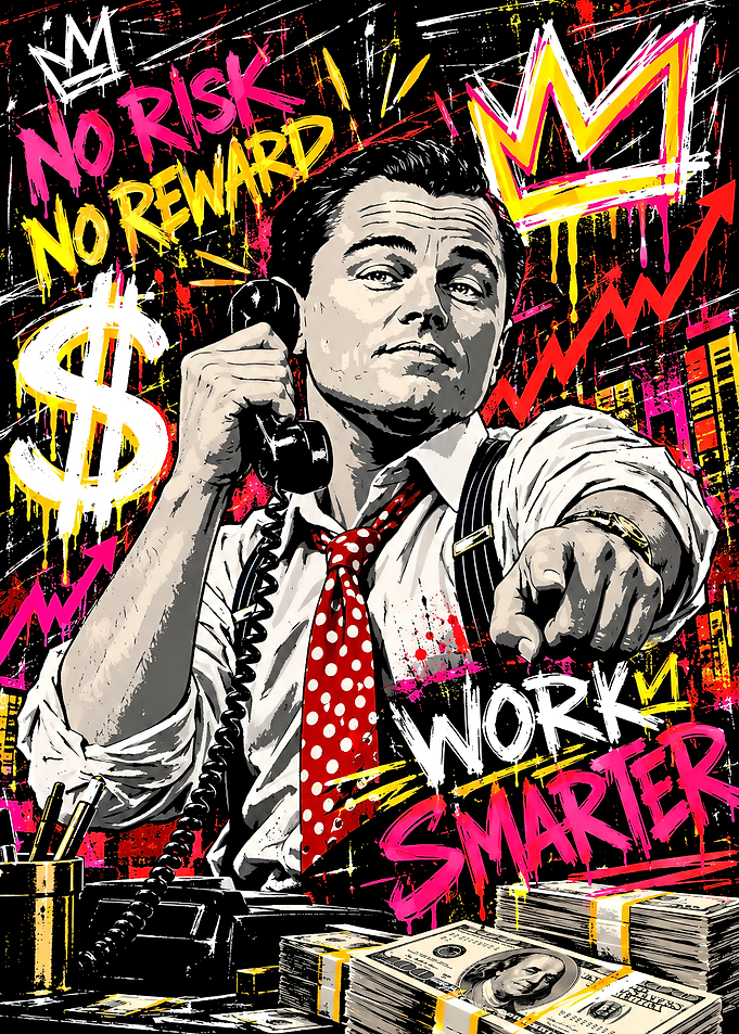 Wolf of Wall Street Graffiti Art