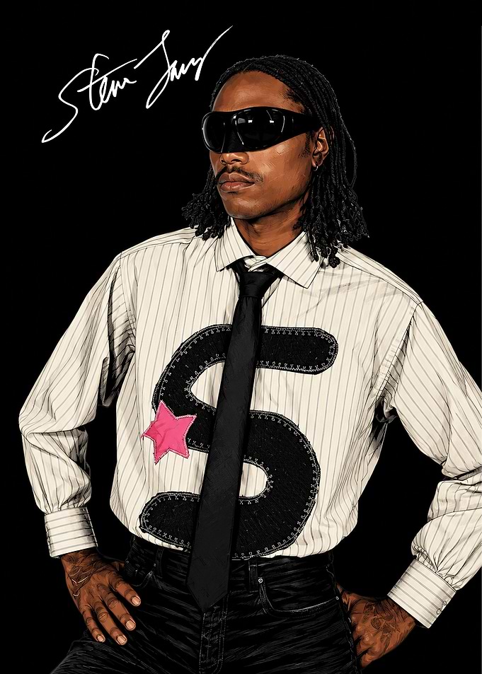 Steve Lacy Portrait with Signature
