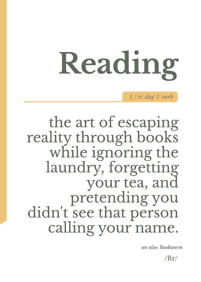 Funny Reading Dictionary Definition