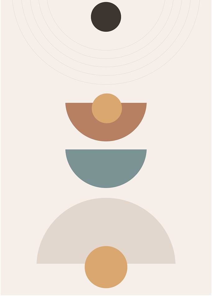Minimalist Geometric Abstract Wall Art