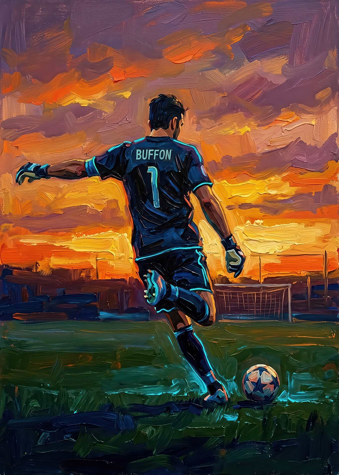 Gianluigi Buffon Soccer Painting
