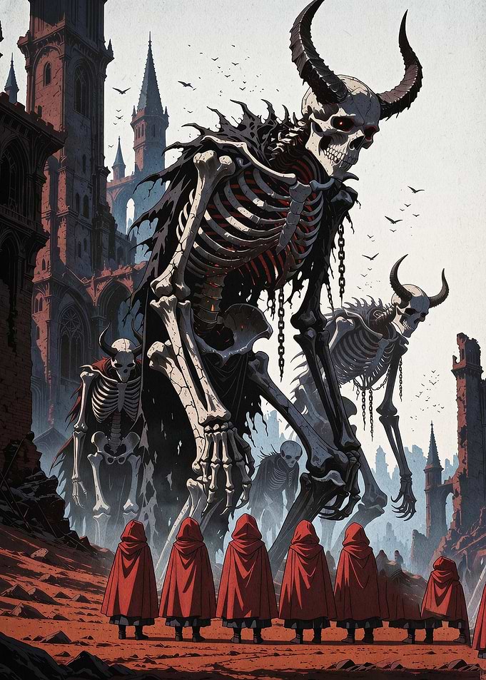 Giant Skeleton Dark Fantasy Art