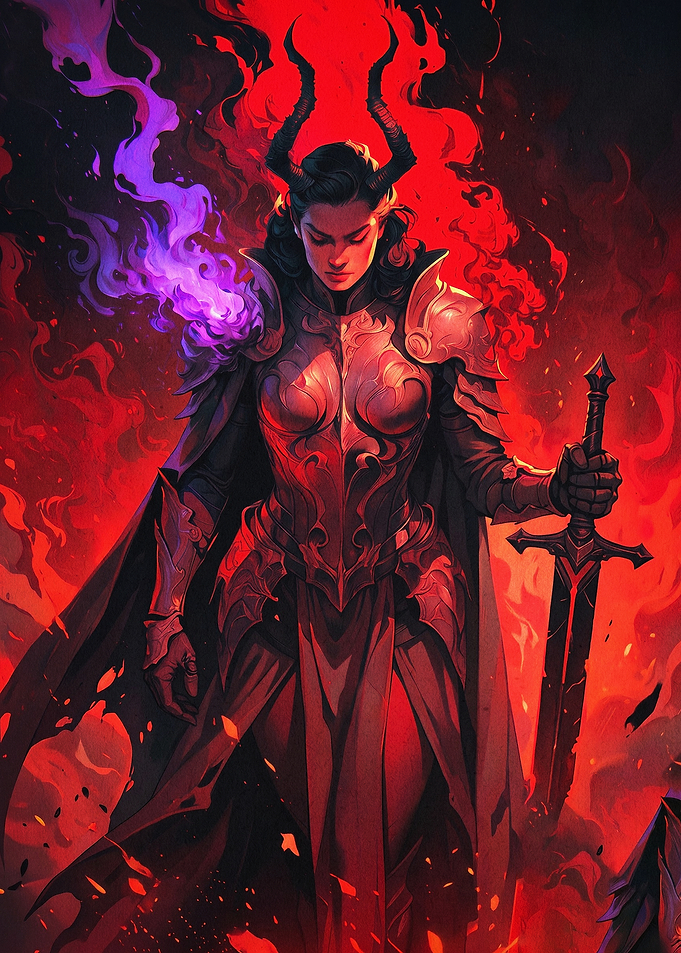 Demon Queen Warrior Dark Fantasy Ar