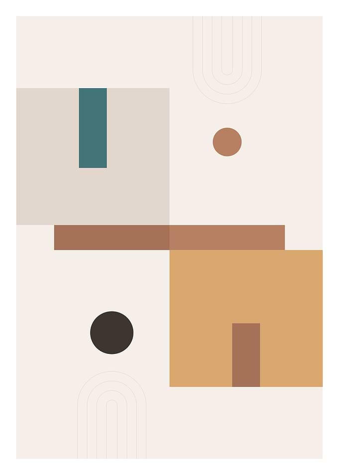 Minimalist Geometric Abstract Wall Art