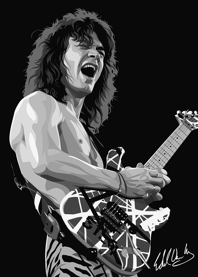 Eddie Van Halen Guitar Solo Portrait
