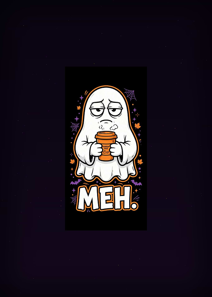 MEH Ghost with Pumpkin Spice Coffee