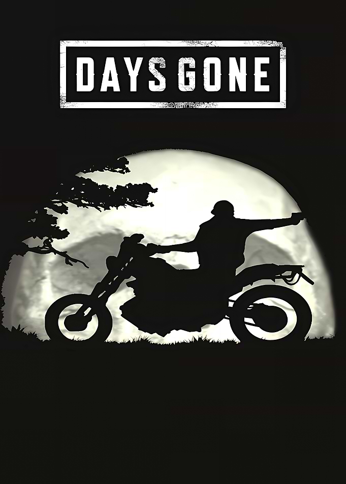 Days Gone Biker Silhouette Poster
