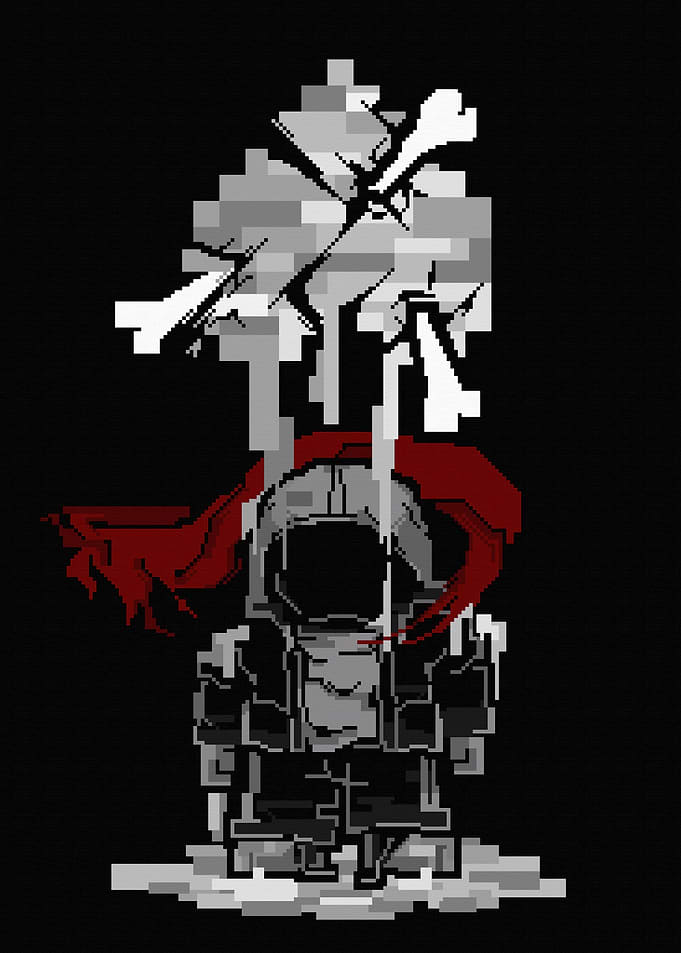 Pixel Art Dust Sans Character