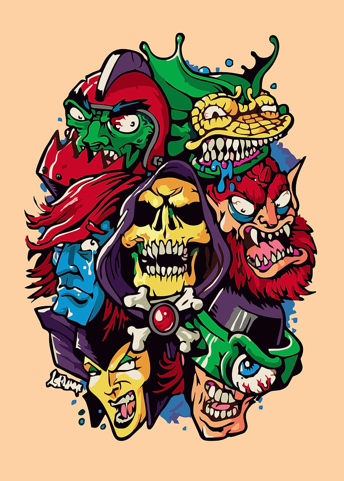Masters of the Universe Villains Collage