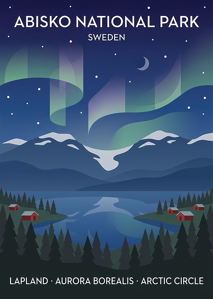 Abisko National Park Travel Poster