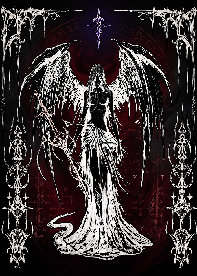 Dark Gothic Angel with Sword