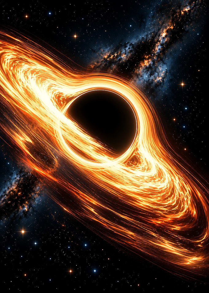 Glowing Accretion Disk Around Black Hole