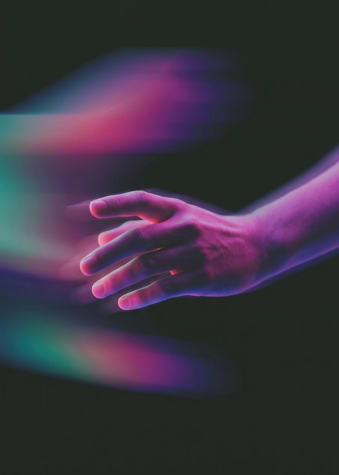 Abstract Motion Blur Hand Reach